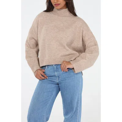 Rain And Rose Turtleneck Sweater In Neutral