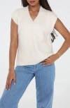 Rain And Rose V-neck Sweater Vest In White