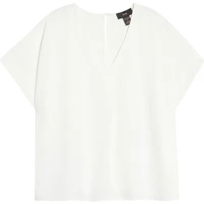Rain And Rose V-neck Top In White
