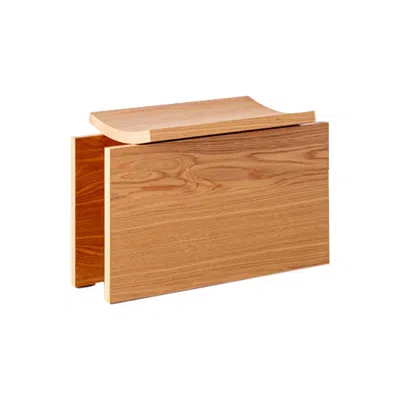 Pre-owned Rain Curved Bench, Small, By , Contemporary Bench, Laminated Oak Wood In Brown