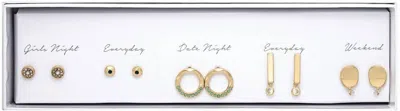 Rain Jewelry Women's Dainty Stud Earrings Set In Gold