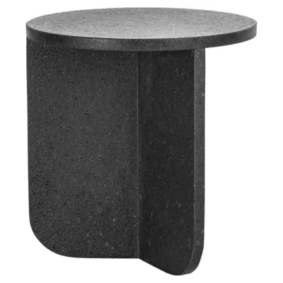 Pre-owned Rain Leme Table, High, By , Contemporary Side Table, Brazilian Granite In Black