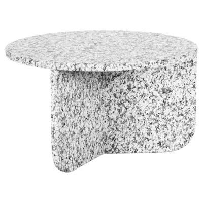 Pre-owned Rain Leme Table, Low, By , Contemporary Side Table, Brazilian Granite In Gray