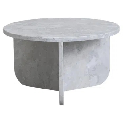 Pre-owned Rain Leme Table, Low, By , Contemporary Side Table, Grey Alba Marble In Gray