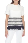 RAIN RAIN MACRAMÉ FRINGE KNIT TOP