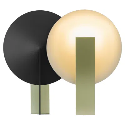 Pre-owned Rain Orbe Table Lamp, By , Contemporary Lamp, Brass & Aluminium, Brass & Carbon In Transparent