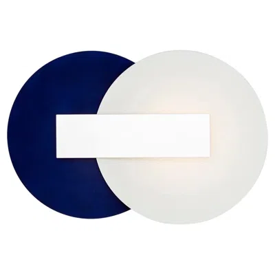 Pre-owned Rain Orbe Wall Lamp, By , Contemporary Lamp, Brass & Aluminium, Silver & Blue