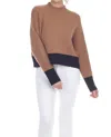 Rain + Rose Adelaide Knit Sweater In Camel In Brown