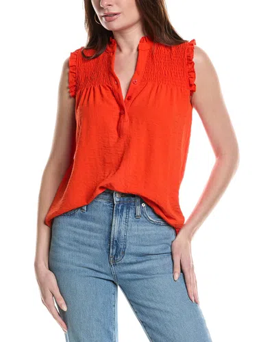 Rain + Rose Blouse In Red