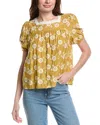 Rain + Rose Blouse In Yellow