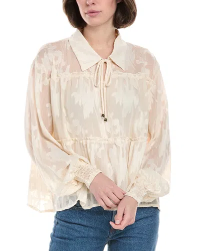 Rain + Rose Blouse In White