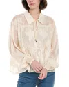 Rain + Rose Blouse In White