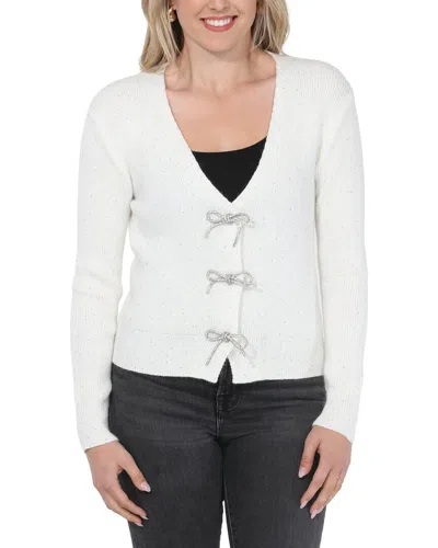 Rain + Rose Cardigan In White