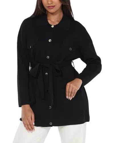 Rain + Rose Cardigan In Black