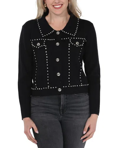 Rain + Rose Cardigan In Black