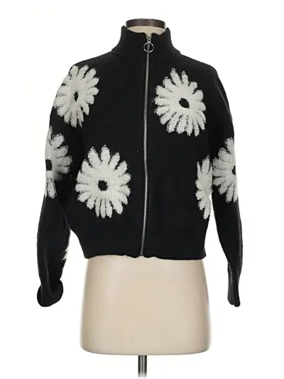 Pre-owned Rain + Rose Cardigan Sweater In Black