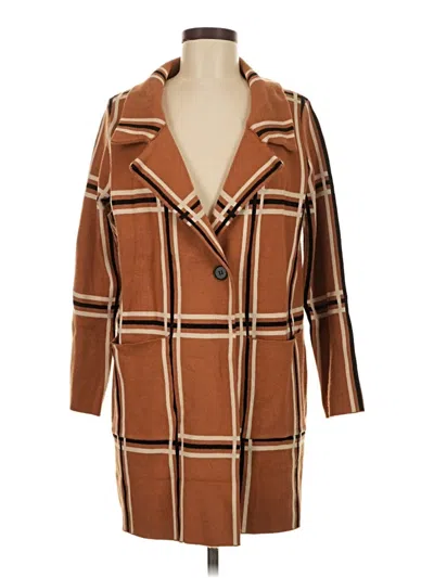 Pre-owned Rain + Rose Cardigan Sweater In Brown