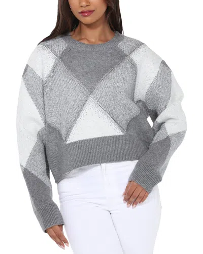 Rain + Rose Crew Neck Sweater In Gray