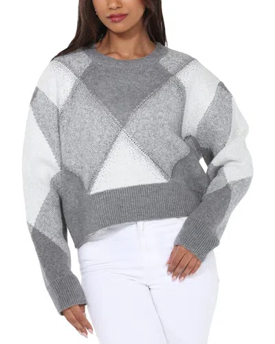 Rain + Rose Crew Neck Sweater In Grey