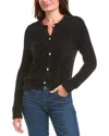 Rain + Rose Eyelash Cardigan In Black