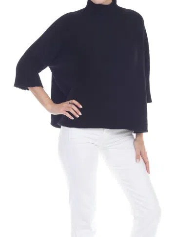 Rain + Rose Natasha Classic Knit Sweater Top In Black