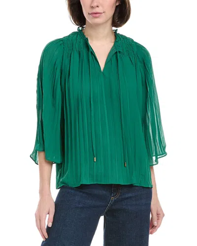 Rain + Rose Rain Accordion Pleated Blouse