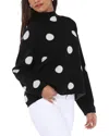 Rain + Rose Round Neck Pullover In Black