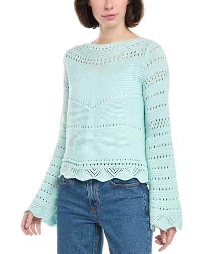 Rain + Rose Sweater In Blue