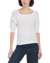 Rain + Rose Textured Rib Sweater In White
