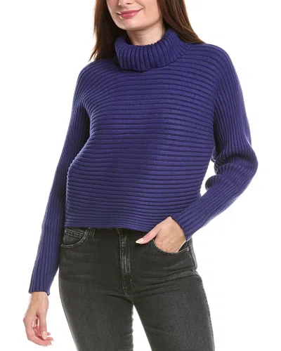 Rain + Rose Turtleneck Sweater In Blue