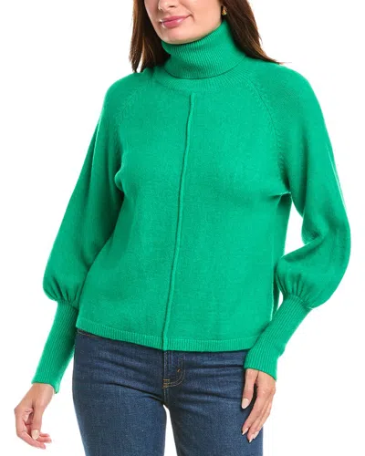 Rain + Rose Turtleneck Sweater In Green