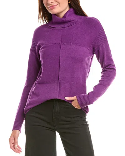 Rain + Rose Turtleneck Sweater In Purple