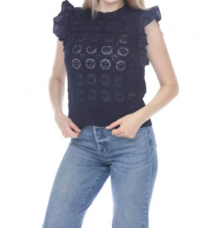 Rain + Rose Women's Until Tomorrow Top In Navy In Blue