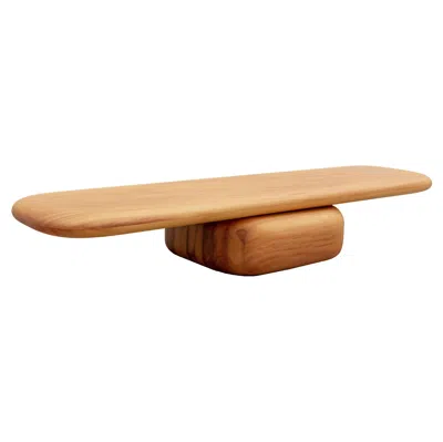 Pre-owned Rain Solida Center Table, By , Contemporary Center Table, Solid Garapá Wood In Brown