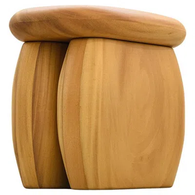 Pre-owned Rain Solida Stool, By , Contemporary Stool, Solid Garapá Wood In Brown