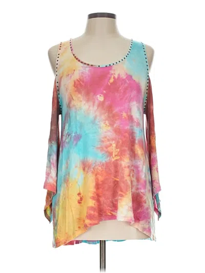 Pre-owned Rain Tank Top Pink Cold Shoulder Neckline Tops