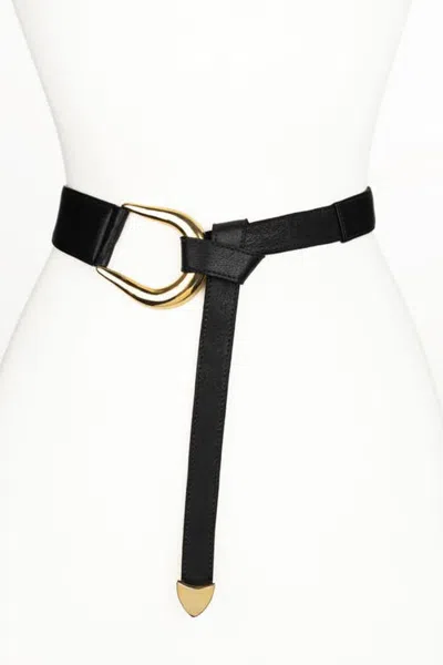 Raina Belts Sheila Knot Leather Belt In Black