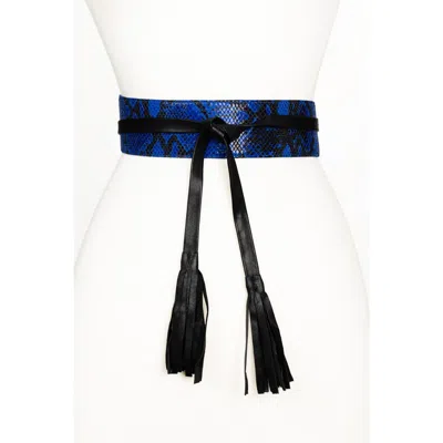 Raina Belts Wrap Leather Belt In Gray