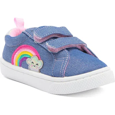 Rainbow Daze Kids'  Rainbow Double Strap Athletic Sneaker In Blue