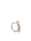 Rainbow K 14k White And Yellow Gold Punk Diamond Single Earring In Silver