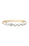 Rainbow K 14k Yellow Gold Ball Bangle