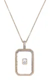 Rainbow K 14k Yellow Gold Crystal Diamond Necklace