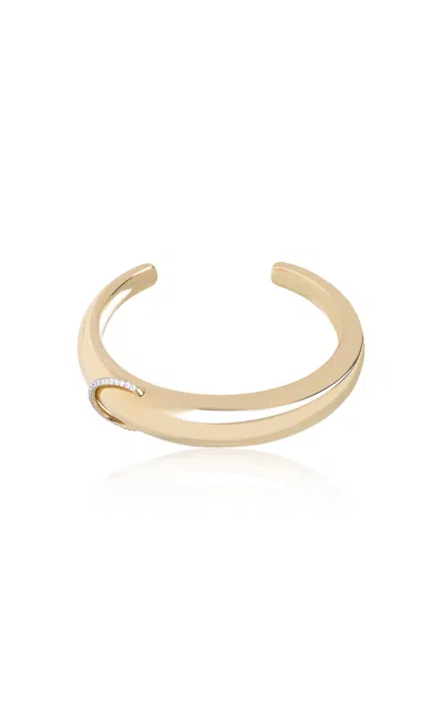Rainbow K 14k Yellow Gold L Piercing Bangle In Gold