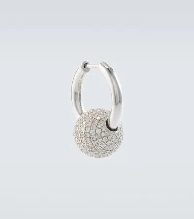 Rainbow K 18kt Gold Single Earring With Pavé Diamonds
