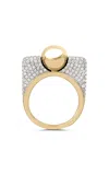 Rainbow K Ball 14k Yellow Gold Diamond Ring