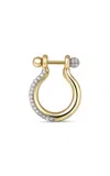 Rainbow K Ball 14k Yellow Gold Diamond Single Hoop Earring