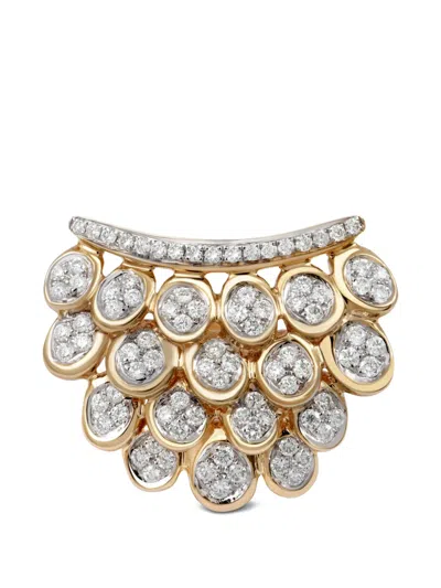 Rainbow K Blossom Full Pave Diamond Earring In Gold