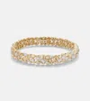 Rainbow K Blossom Small 14kt Gold Bangle With Diamonds In Multi