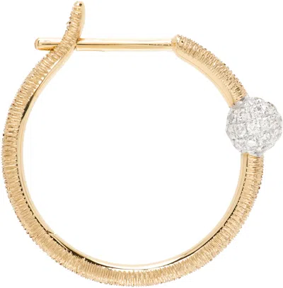 Rainbow K Gold Ball Single Earring