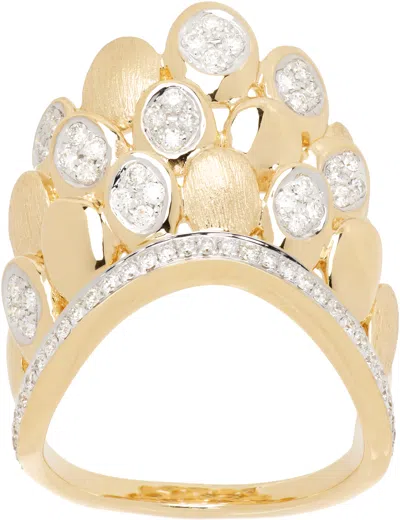Rainbow K Gold Blossom Ring In 14k